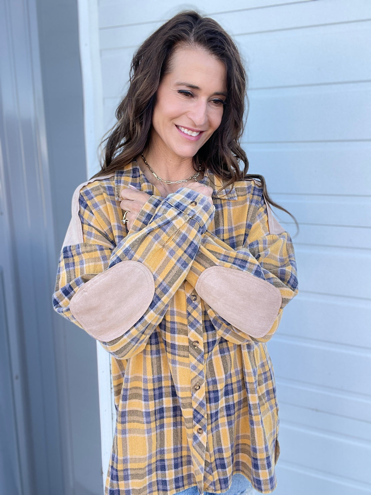Drifting Away Plaid Button Down Top *Final Sale*