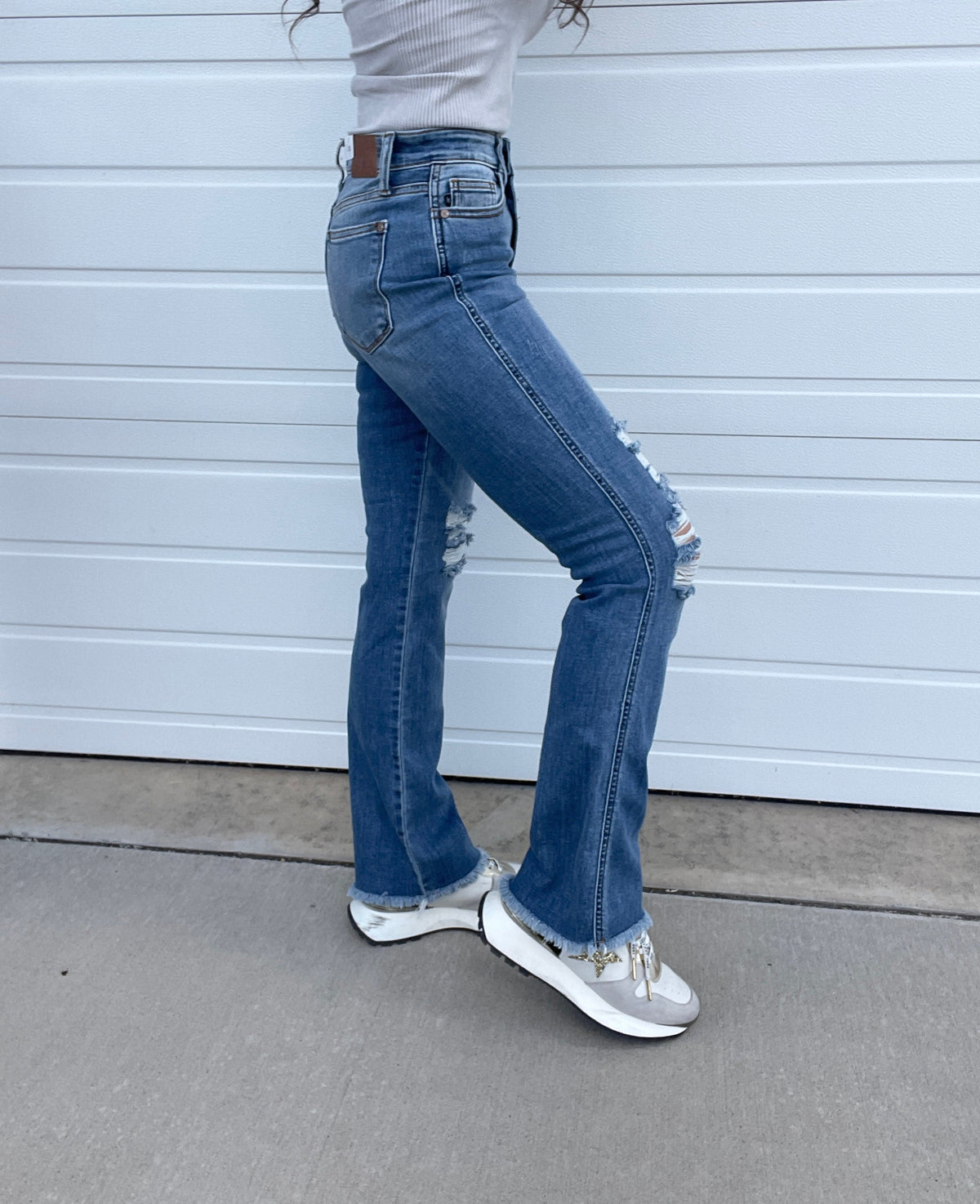 Judy Blue Kolby High Waist Frey Bootcut Jeans 542