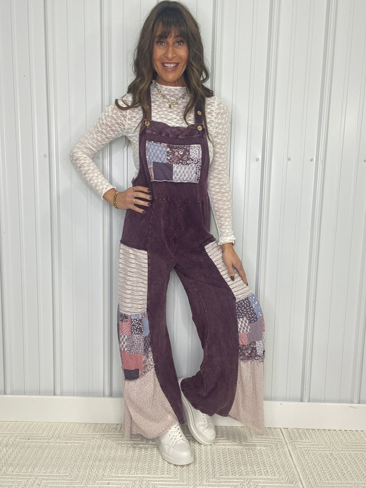 Meadow Mosaic Patchwork Jumpsuit in 2 Colors *Final Sale*