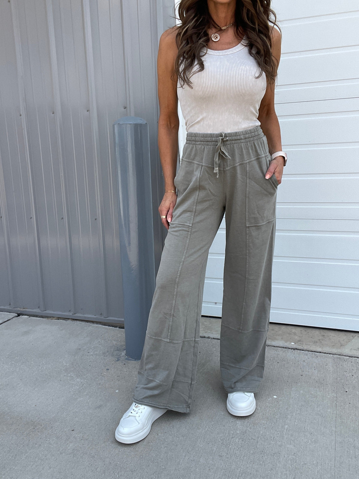 The Great Getaway Relaxed Mineral Washed Stretch Cotton Pants