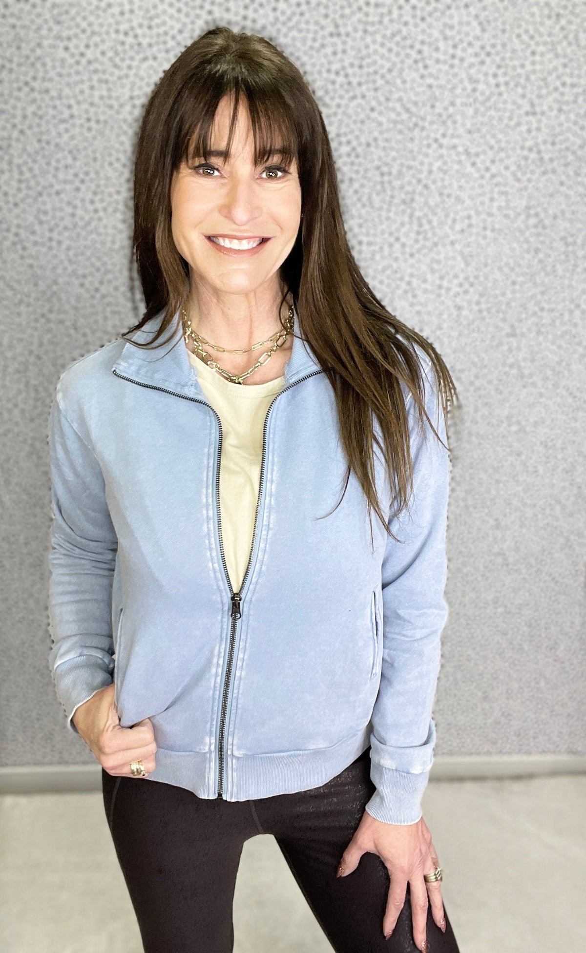 All In Stone Washed Zip Up Jacket In 3 Colors *Final Sale*