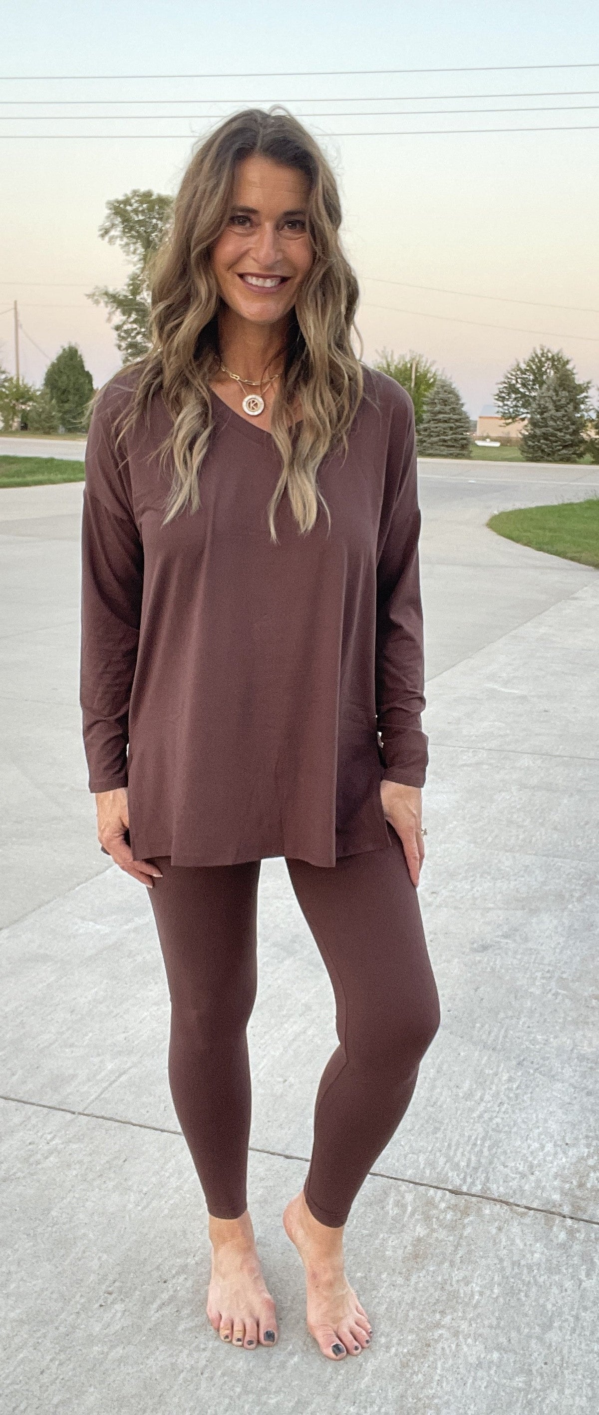 Buttery Soft Lounge Wear Set  V Neck *Final Sale*