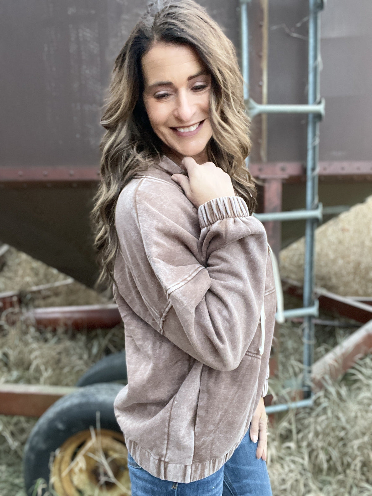 So Much Fun Hooded Drawstring Ice Wash Pullover In 5 Colors *Final Sale*