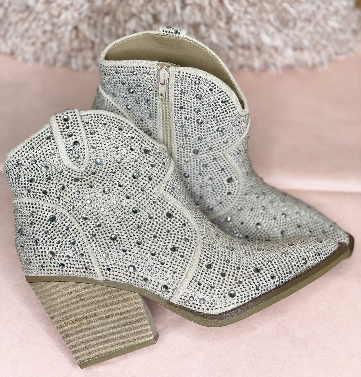 Kady Taupe Sparkle Bootie