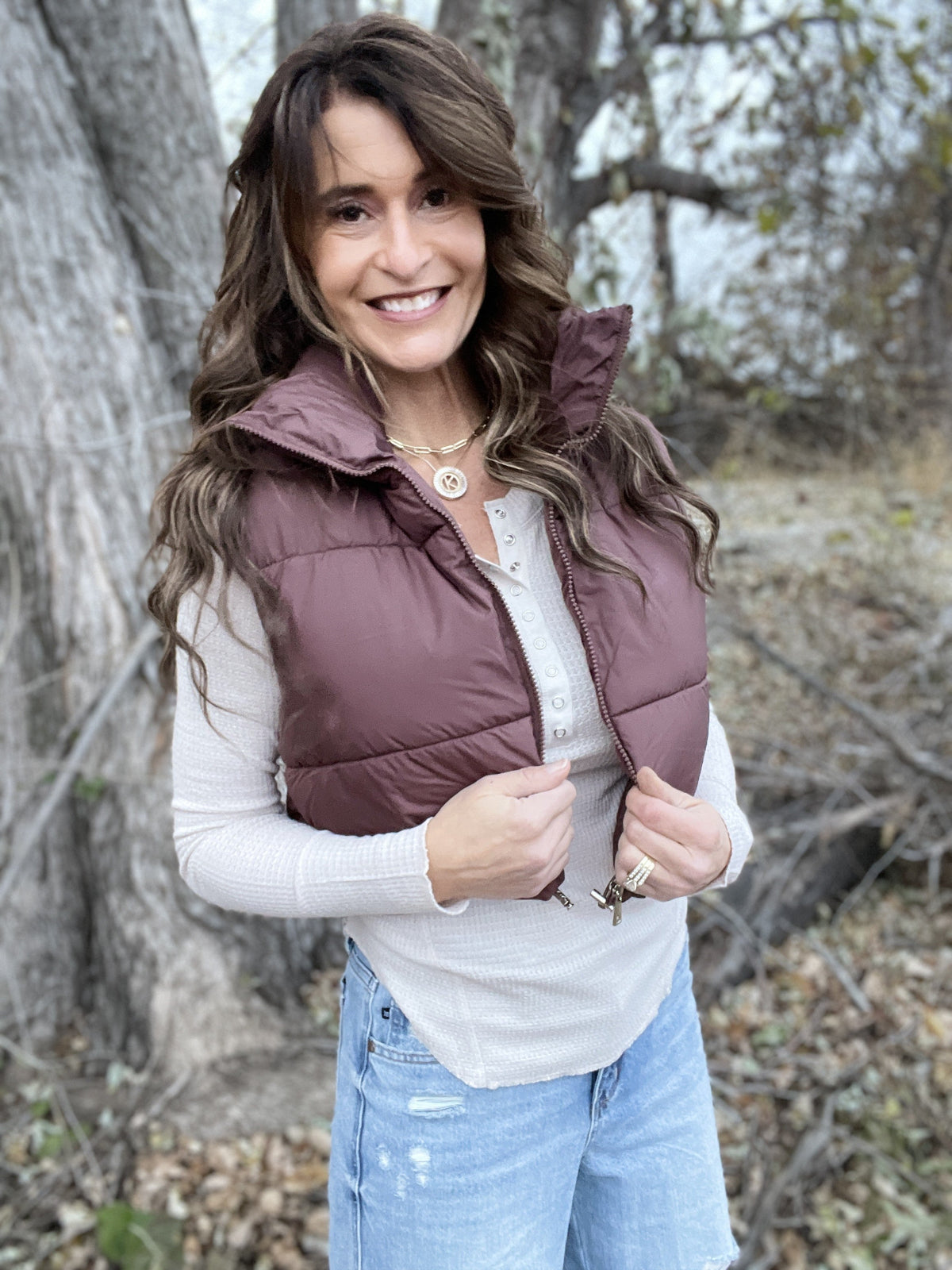 Out And About Cinched Crop Puffer Vest In 4 Colors *Final Sale*