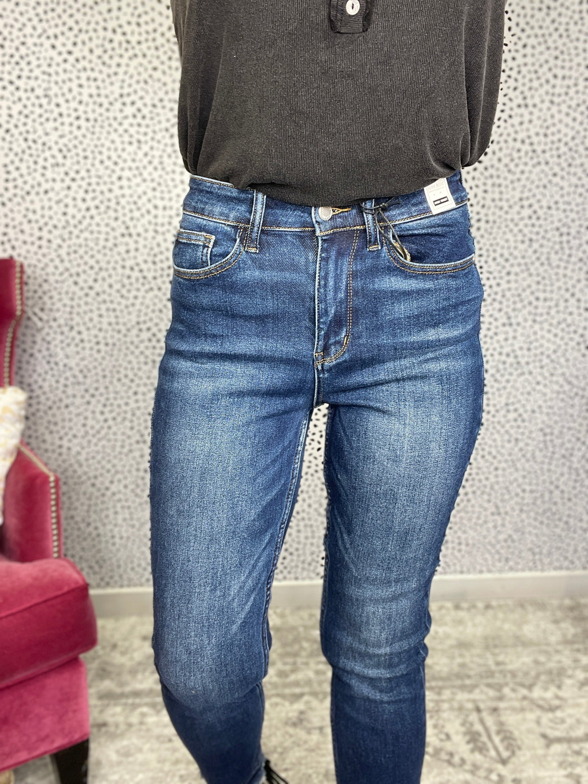 Judy Blue Patricia High Rise Release Hem Jeans-704