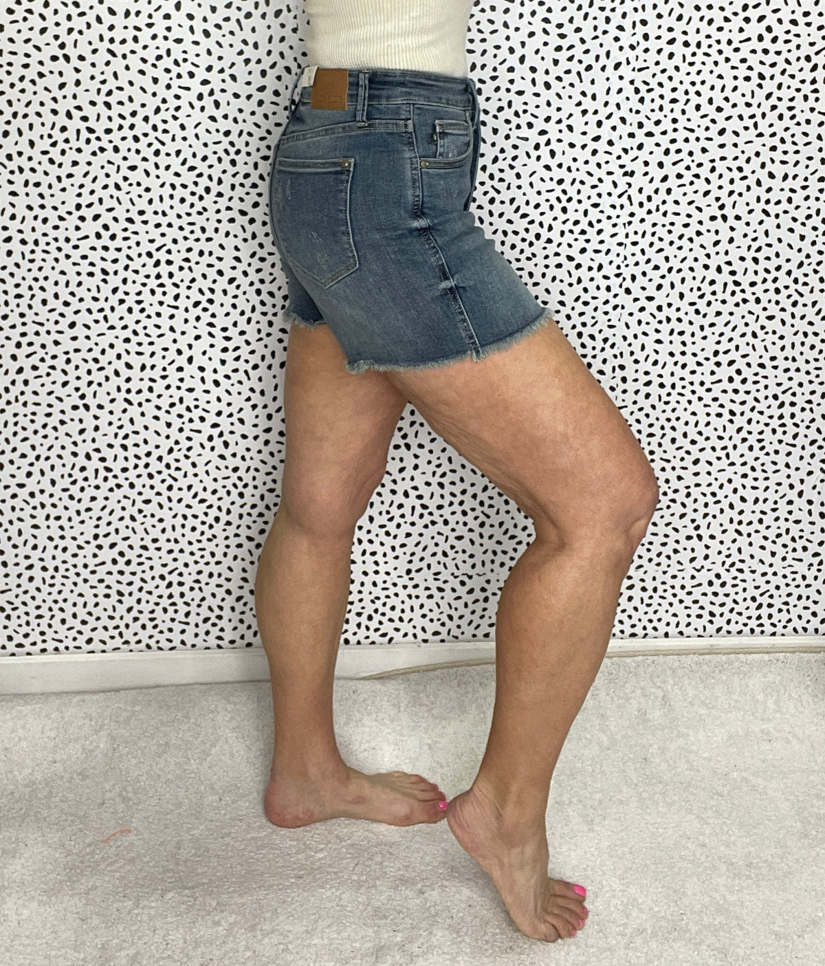 Judy Blue Georgia Tummy Control Frey Hem Shorts 235 *Final Sale*