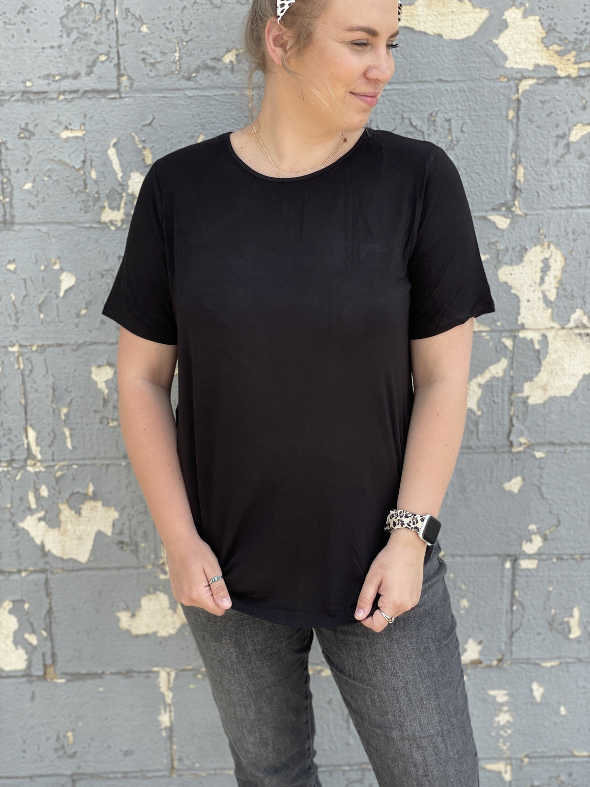 Curvy Deluxe Crew Tee *Final Sale*