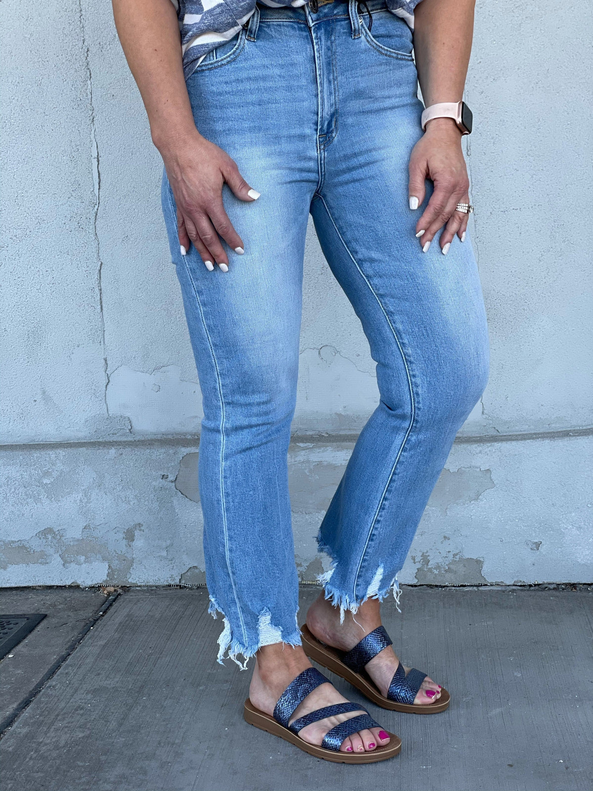 Risen Jodi Frayed Ankle Jean 59L *Final Sale*