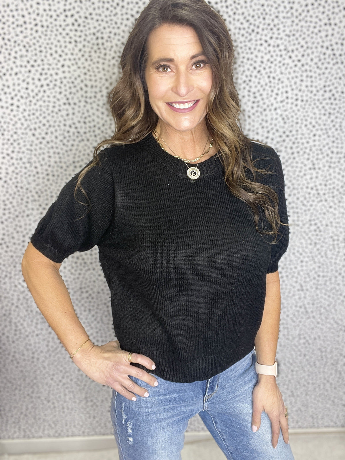 Saturday Ready Puff Short Sleeve Sweater In 4 Colors *Final Sale*