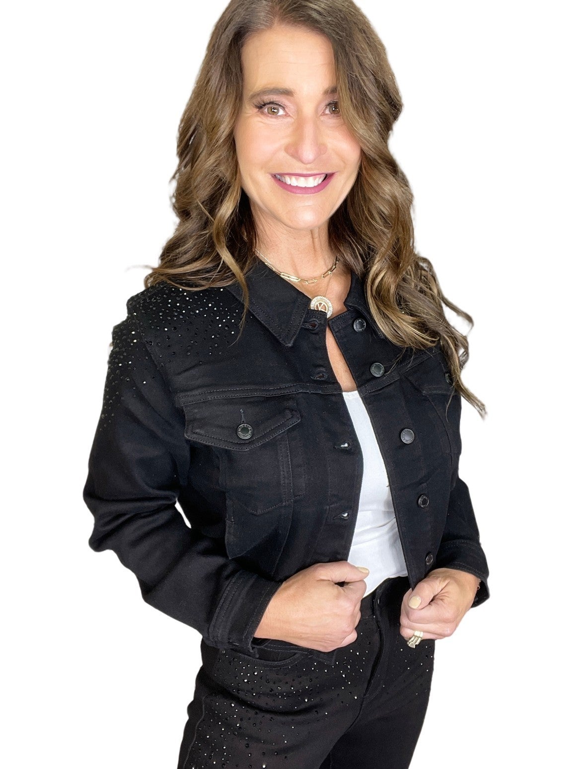 Judy Blue Gimme Some Bling Stretch Denim Jacket *Final Sale*