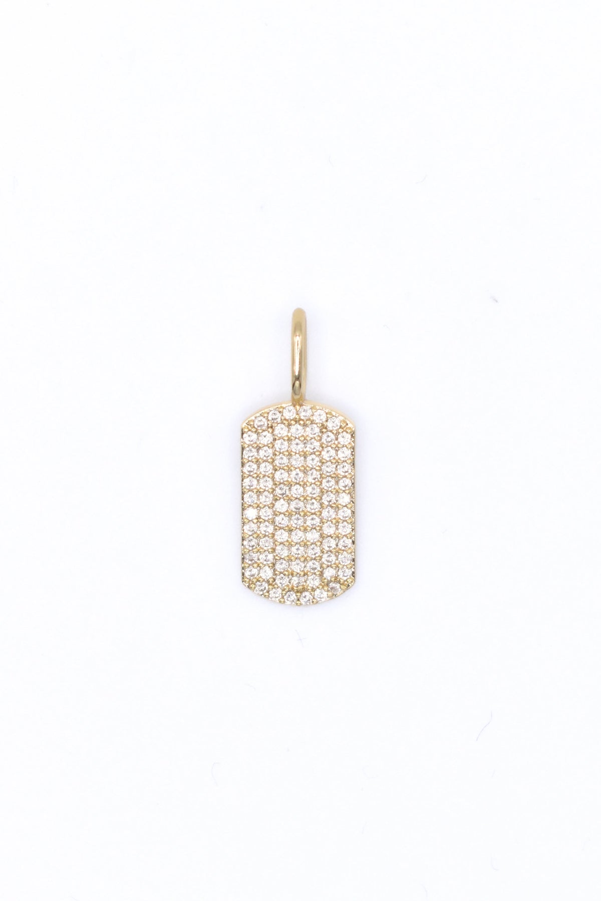 PREORDER Mini Pave Crystal Dog Tag *Final Sale*
