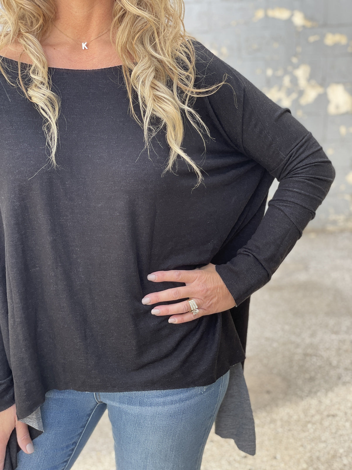 Easy Asymmetrical Top *Final Sale*