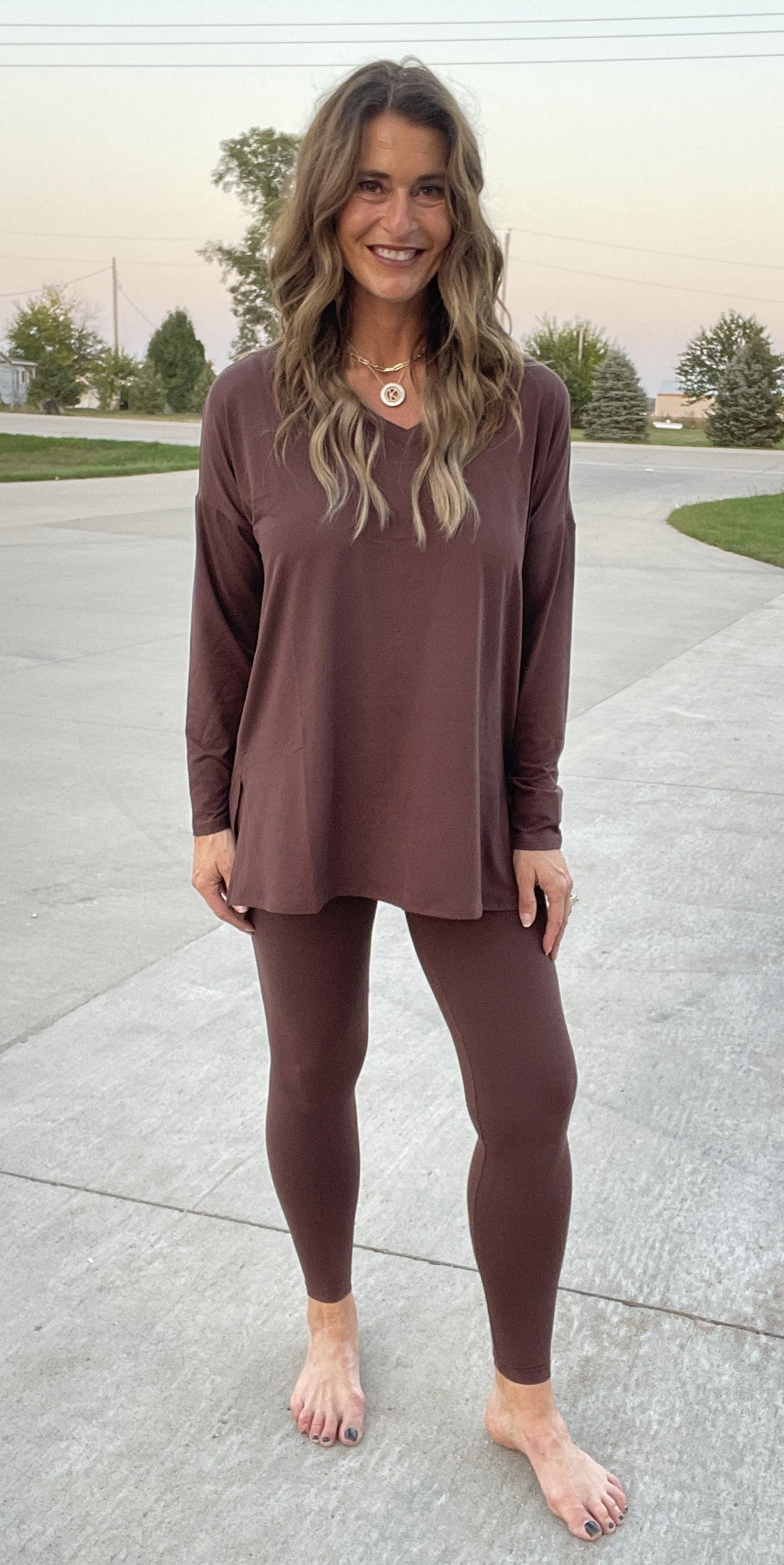 Buttery Soft Lounge Wear Set  V Neck *Final Sale*