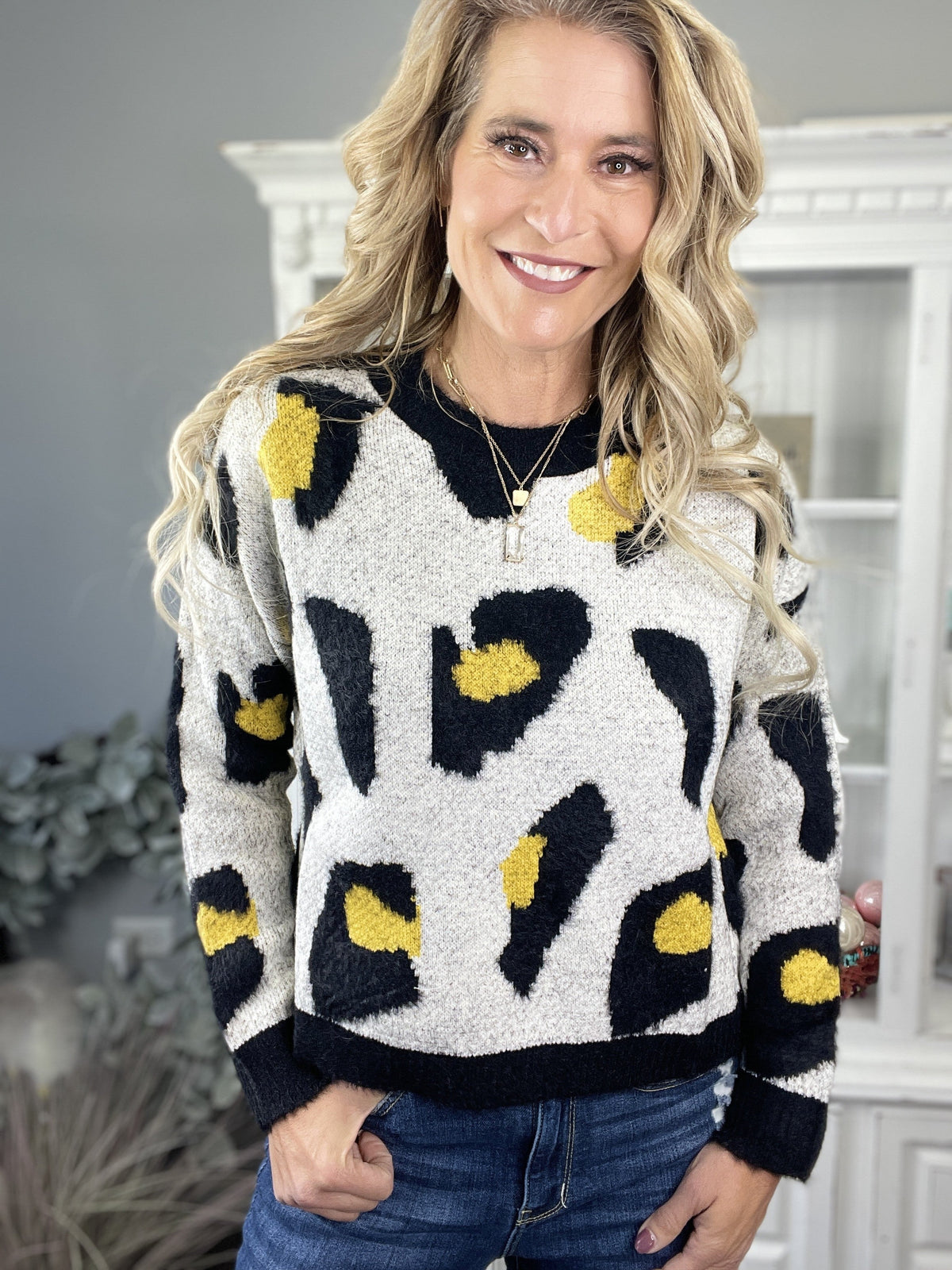 Cozy Abstract Animal Sweater *Final Sale*