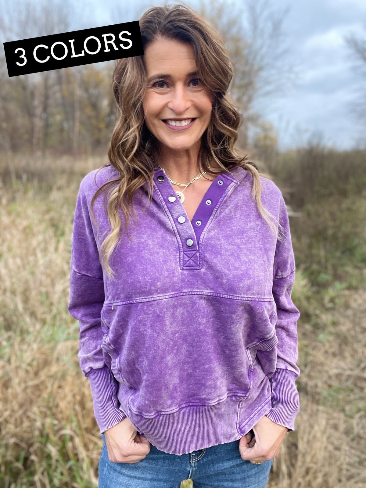 Casual Occasions Acid Wash Kangaroo Pocket Hoodie In 3 Colors *Final Sale*