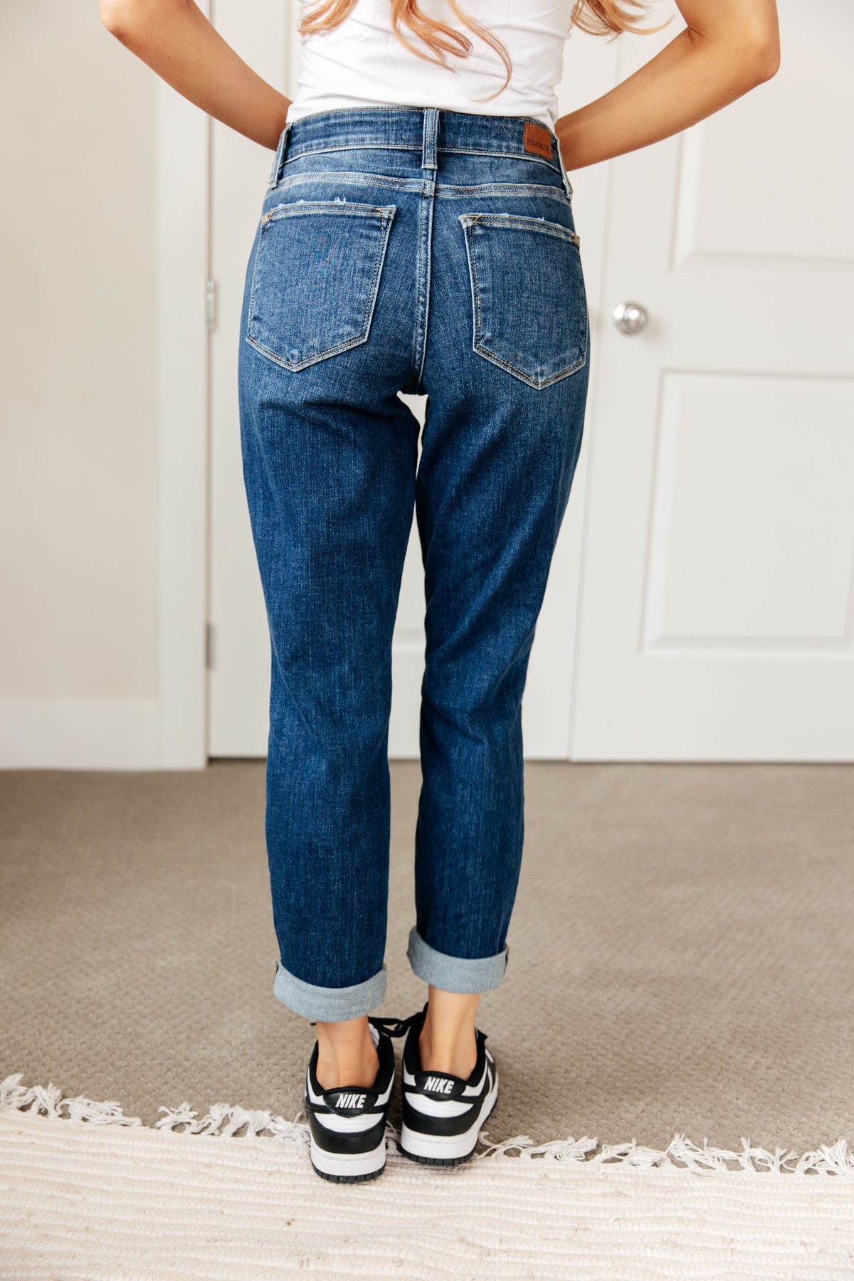 Judy Blue Lindie Midrise Cuffed Boyfriend Jeans - duplicate