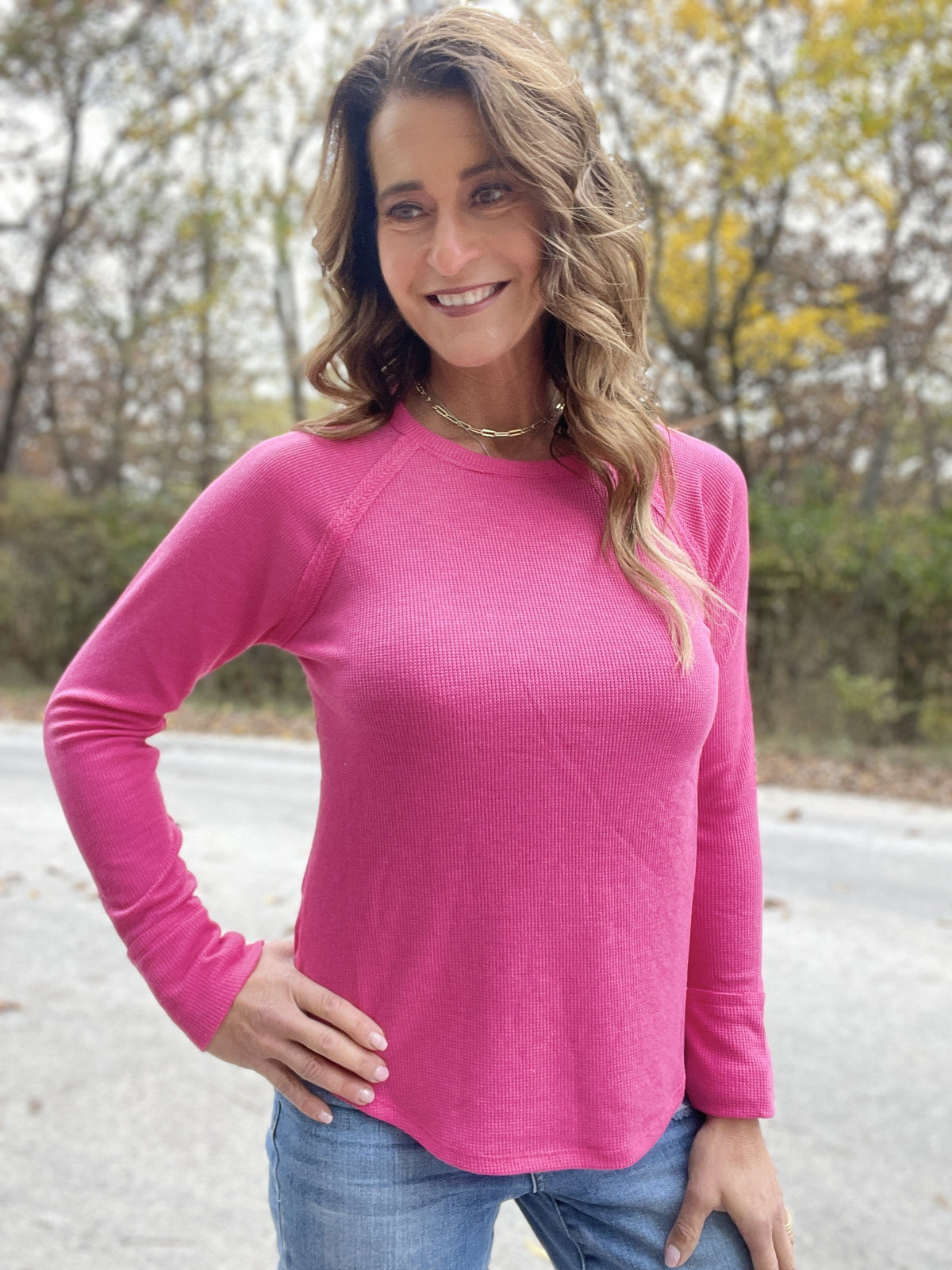 Wouldn't Miss It Waffle Long Sleeve Top In 3 Colors *Final Sale*