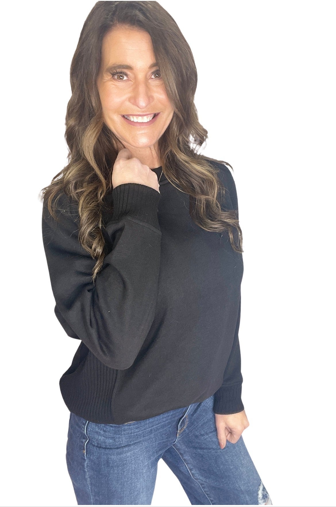 Fearless Ribbed Side Cozy Crewneck