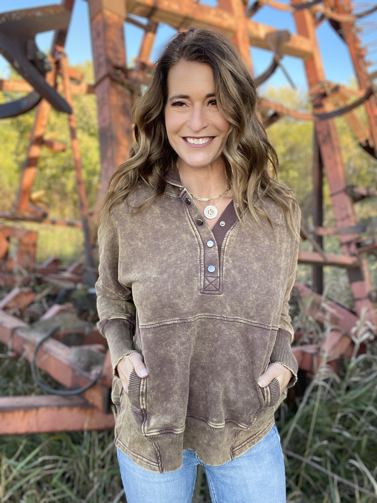Casual Occasions Acid Wash Kangaroo Pocket Hoodie In 4 Colors *Final Sale*