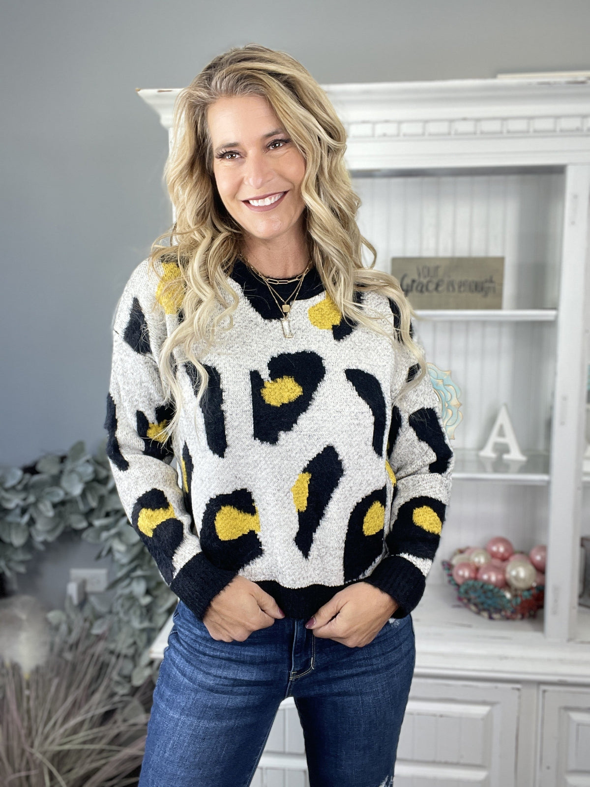 Cozy Abstract Animal Sweater *Final Sale*