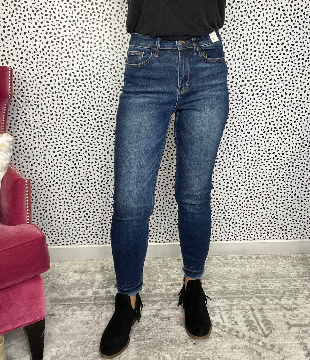 Judy Blue Patricia High Rise Release Hem Jeans-704