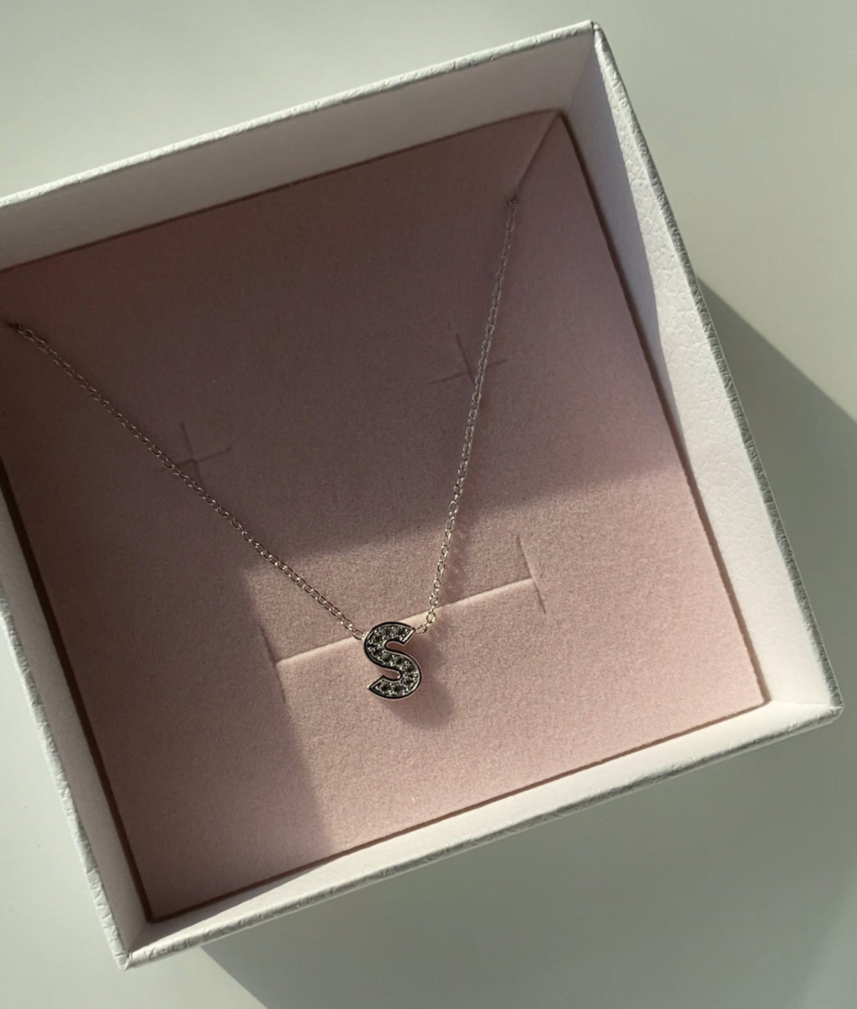 Preorder Custom Impression Initial Necklace - Water Resistant & Pave Crystal *Final Sale*
