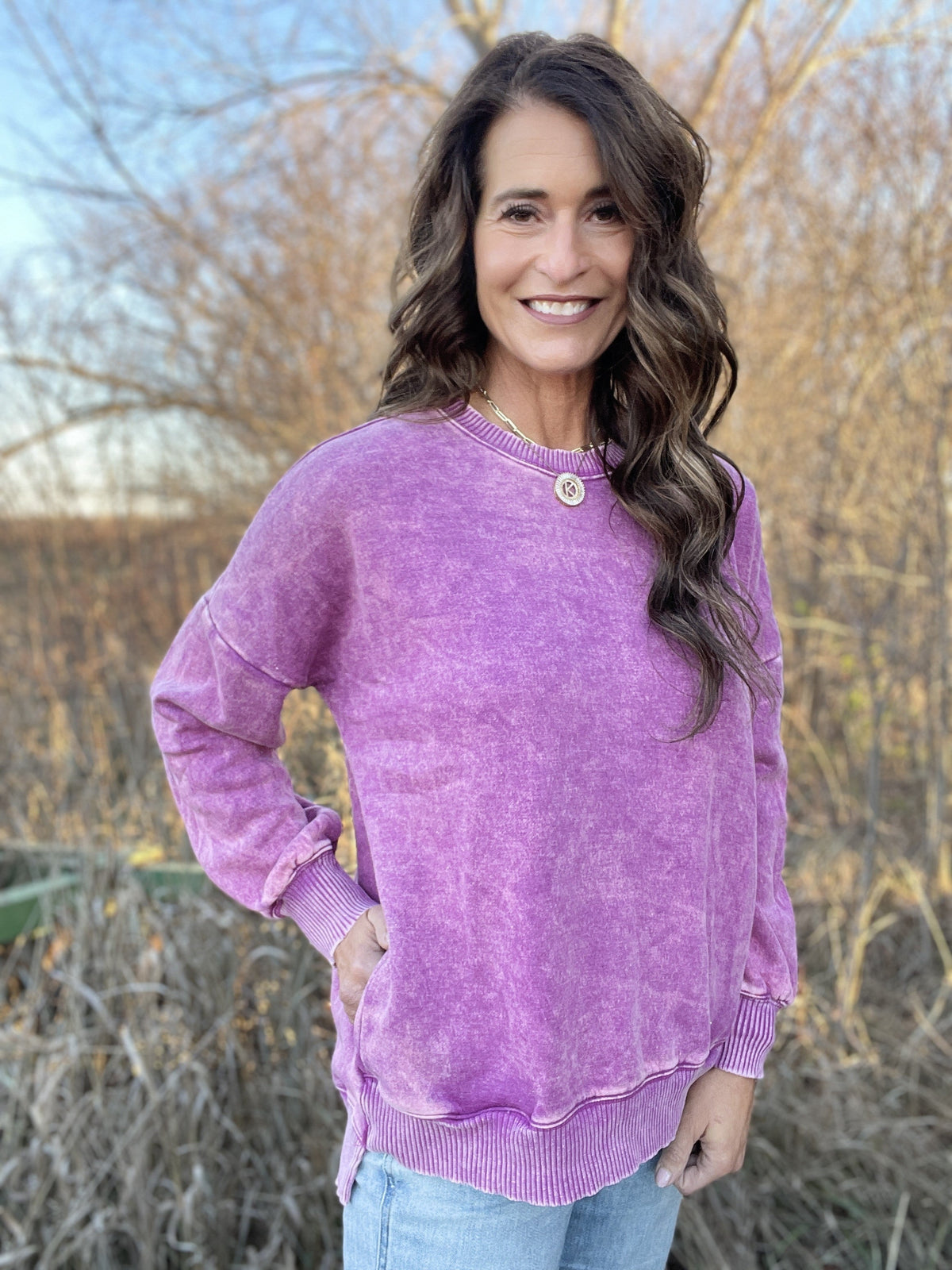 Every Which Way Hi Low Ash Wash Pullover In 5 Colors *Final Sale*