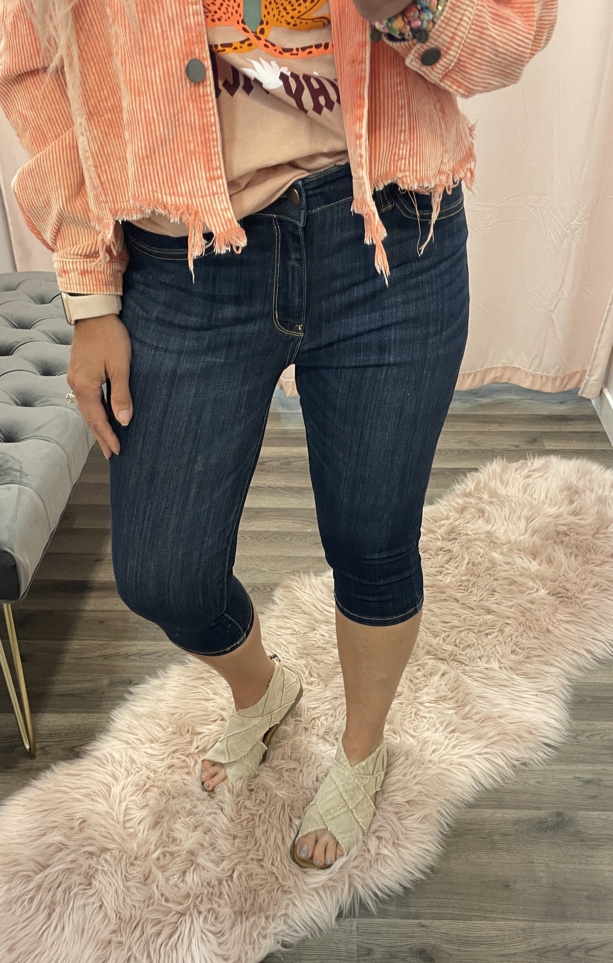 Judy Blue Jasper Mid-Rise Capri Jeans 91R