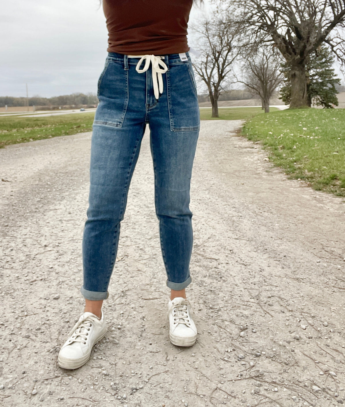 Judy Blue Paxton Denim Joggers Medium Wash