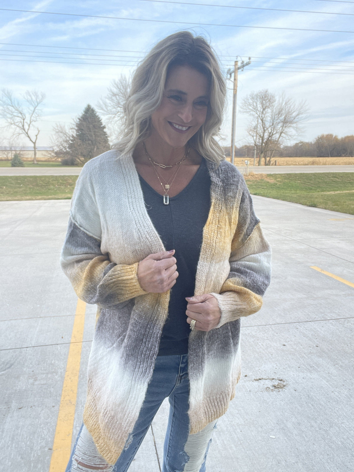 Pol Shades Of Fall Oversized Cardigan *Final Sale*