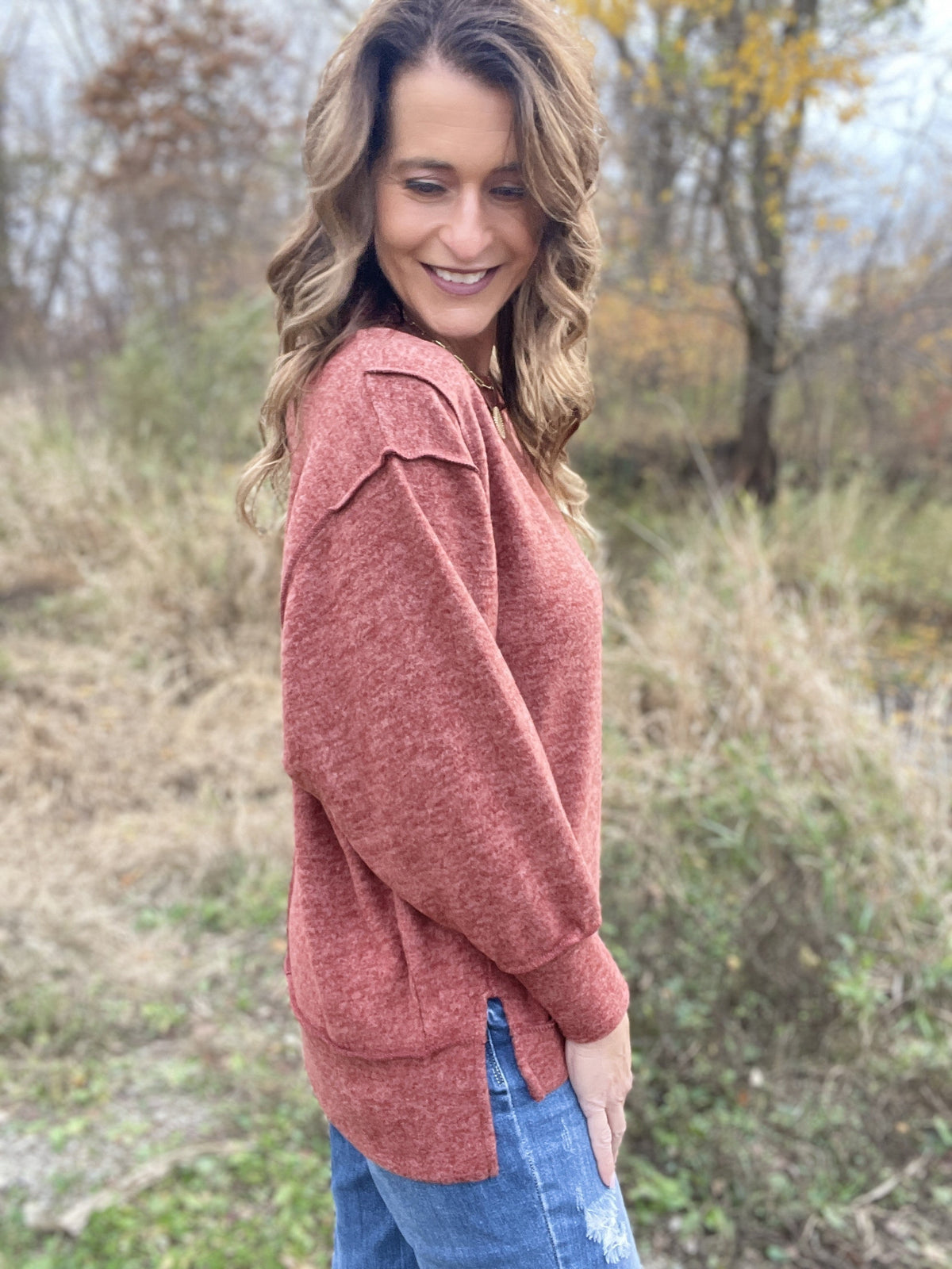 Soft Touch Brushed Sweater Top