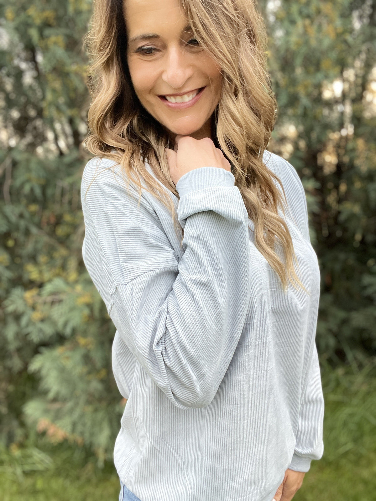 Casual Days Ribbed Crewneck Top *Final Sale*