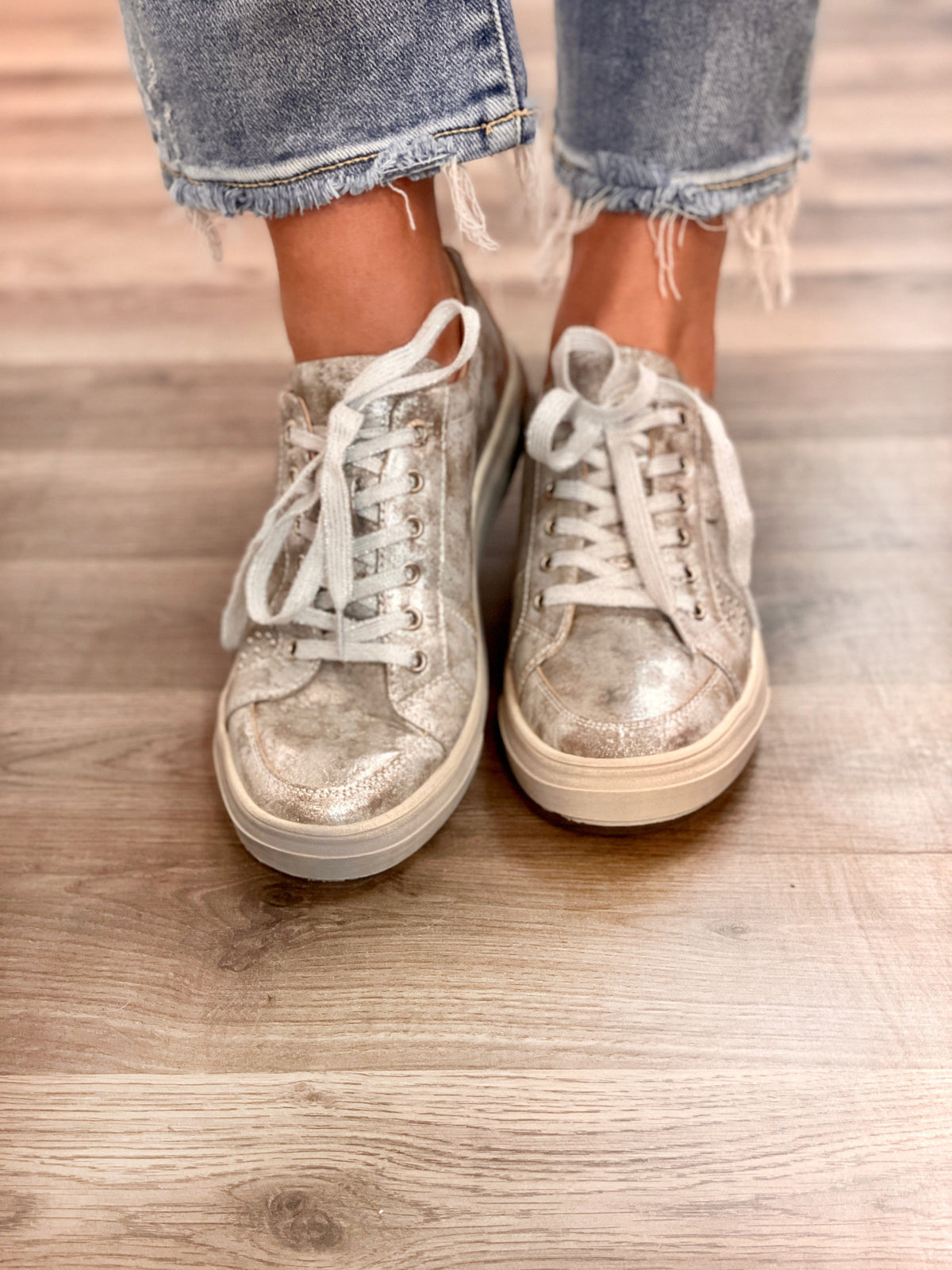 Corky's Down Time Silver Metallic Sneaker *Final Sale*