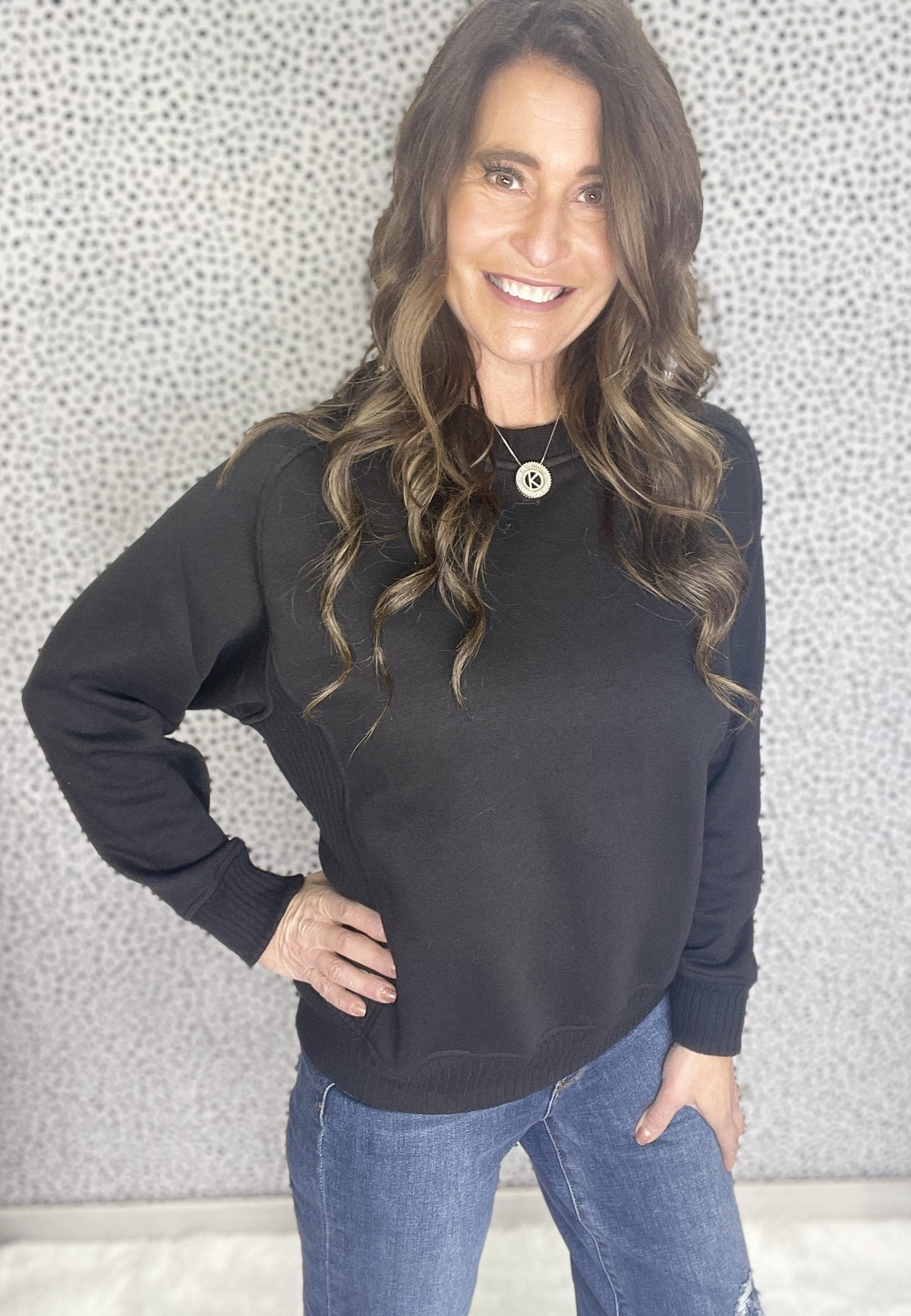 Fearless Ribbed Side Cozy Crewneck