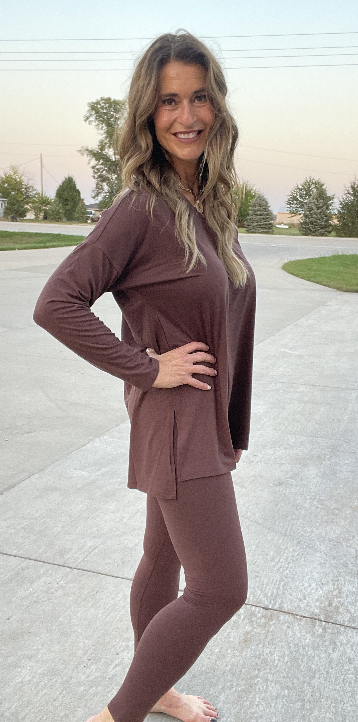 Buttery Soft Lounge Wear Set  V Neck *Final Sale*