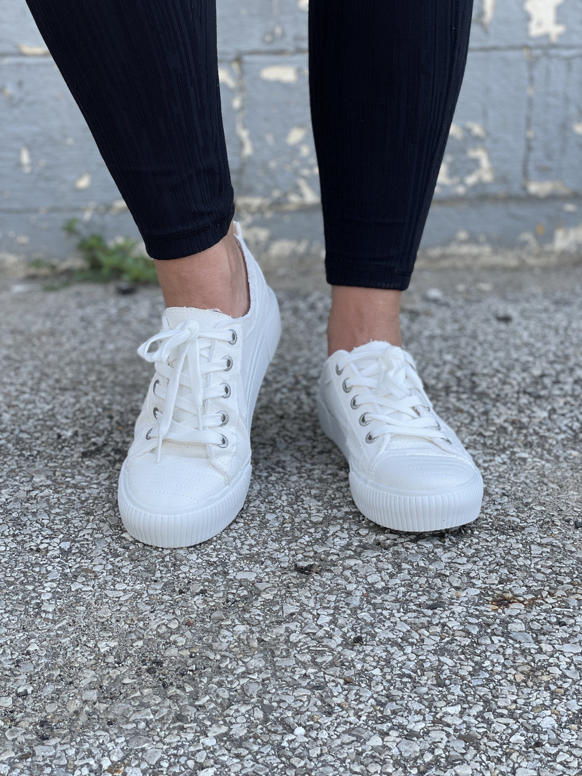 Blowfish Clay White Twill Sneakers *Final Sale*