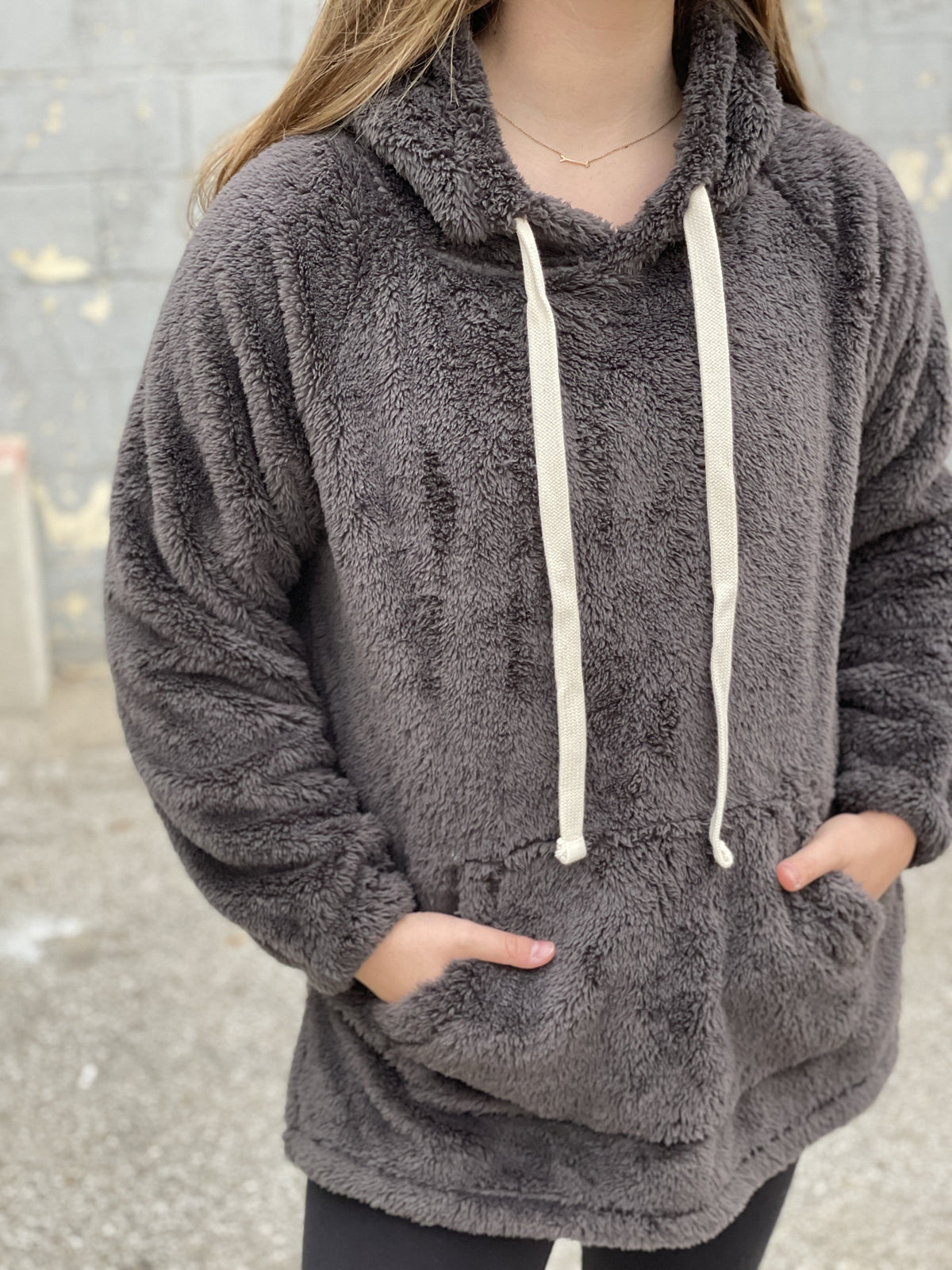 Fuzzy Wuzzy Grey Hoodie