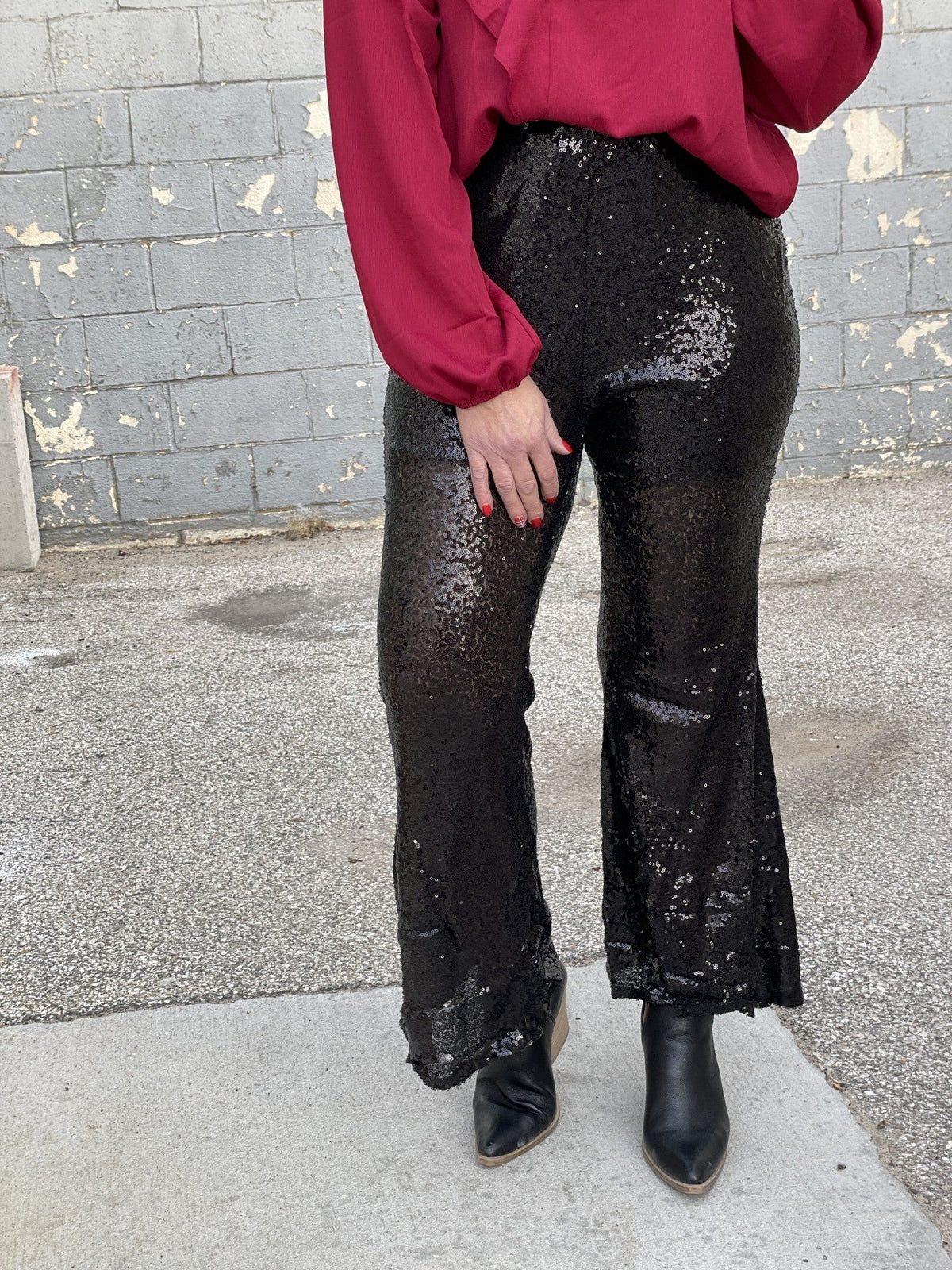 Times Square Sequin Flare Pants *Final Sale*
